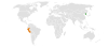 Location map for North Korea and Peru.