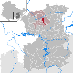 Läget för kommunen Oberoppurg i Saale-Orla-Kreis