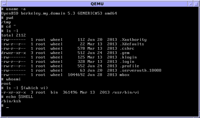 Description de l'image OpenBSD ksh Interaction.png.