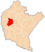 Localização do Condado de Ropczyce-Sędziszów na Subcarpácia.