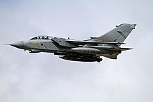 The Tornado played an integral part in RAF operations from 1991 until its retirement in 2019 Panavia Tornado GR4 3 (5969081340).jpg