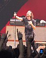 Eddie Vedder on stage with Pearl Jam in Bologna, Italy on September 14, 2006.