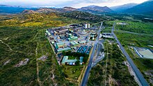 An aerial photograph of a platinum mine in South Africa. South Africa accounts for ~80% of global platinum production and a majority of the world's known platinum deposits. Platinum Mining.jpg