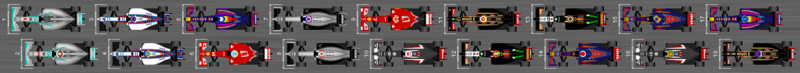 Schéma de la grille de qualification du Grand Prix automobile des États-Unis 2014