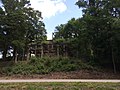 Concrete skeleton of the building operated by the Shelby Chemical Company to make wood alcohol from charcoal during World War I.