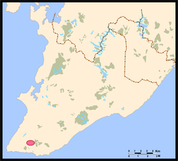 Localização da Federação (em vermelho) no município de Salvador.