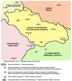 Новопазарския санджак към 1878 г.