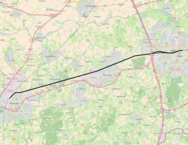 Spoorlijn Roosendaal - Breda op de kaart