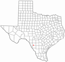 Расположение Кристал-Сити, Техас
