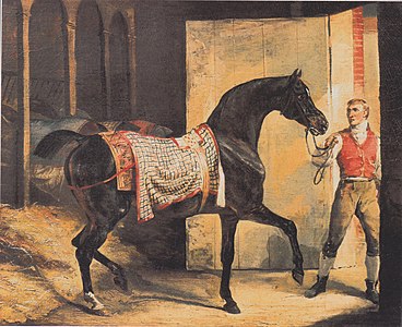 Le Cheval sortant de l'écurie, huile sur toile, Théodore Géricault (vers 1810)
