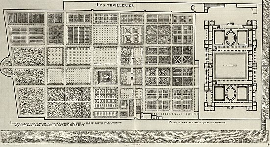 Plan for the palace and gardens by Jacques I Androuet du Cerceau, 1576–1579