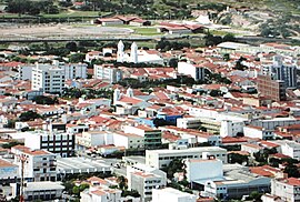 Vista aérea do centro da cidade.