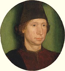 Retrat d'un home 1470 Oli sobre taula. 21 × 19 cm col. Thomas Barlow (Cat.102).