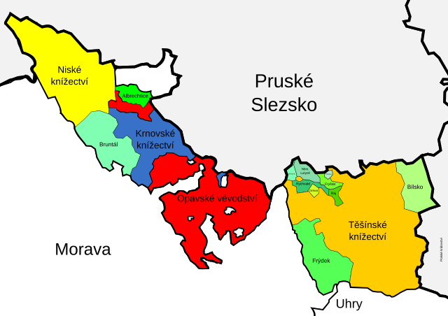 Mapa Śląska Austriackiego