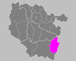 Location of Saint-Dié-des-Vosges in Lorraine