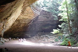 The popular Ash Cave, part of Hocking Hills State Park