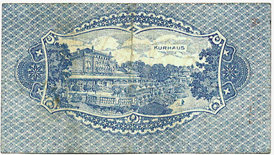 Das Kurhaus auf einem Notgeldschein, aus dem Jahr 1917.