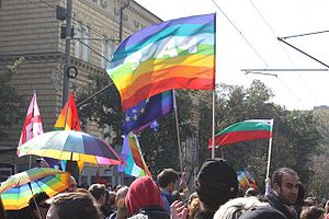 English: First successful gay pride parade in ...