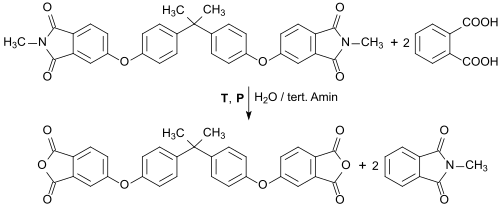 Synthese von Bisphenol-A-bis(phthalsäureanhydrid) mit N-Methylphthalimid