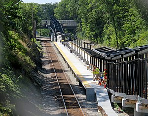 Blue Hill Avenue station construction (1), August 2018.JPG