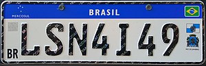 Miniatura para Placas de identificação de veículos no Brasil