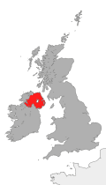 Map showing Northern Ireland British Isles Northern Ireland.svg