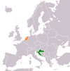 Location map for Croatia and the Netherlands.