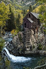 The Crystal Mill, an 1893 power plant in Colorado, United States Photograph⧼colon⧽ Joe Sparks Licensing: CC-BY-SA-4.0