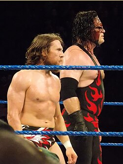 Kane and Bryan during their second reunion in 2018 Daniel Bryan & Kane - Team Hell No - 2018-07-03 - 01.jpg