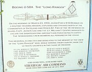 The "Lone Ranger crash site memorial plaque.