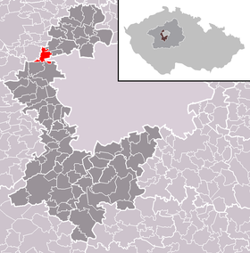 Poloha obce Dobrovíz v rámci okresu Praha-západ a správneho obvodu obce s rozšírenou pôsobnosťou Černošice.