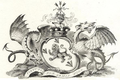 Egerton arms, depicting the baronets' crest (Sir Thomas Egerton, 7th Bt, was cr. Earl of Wilton)