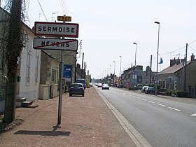 Entrée à Sermoise en arrivant de Nevers.