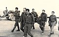 ביקור מפקד חיל הים אלוף בנימין תלם - שני משמאל - בבסיס קדמי פנארה באגם המר 31 בדצמבר 1973.