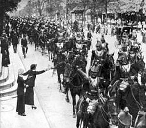 French Calvary going to front, Paris, August 2...