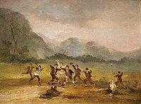 Неизвестный художник. Игра в футбол, между 1825 и 1850