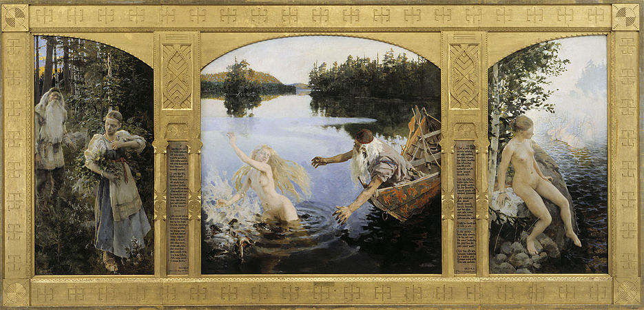El mite d'Aino (1891), d'Akseli Gallen-Kallela- Ateneum, Hèlsinki