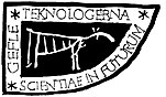 Gefleteknologernas logotyp i svartvit.