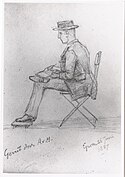 Gerrit van Houten, getekend door Alida van Houten (1887)