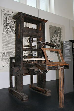 The invention of the printing press made it po...