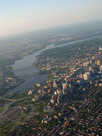 Downtown Ottawa, parts of Gatineau, Quebec and...