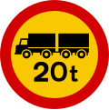 B17.xx Verbot für Lastzüge über 20 Tonnen