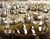 La batalla entre l'Armada espanyola i la flota anglesa.