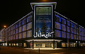 Le grand magasin Jelmoli de la Bahnhofstrasse.