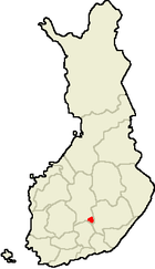 Hankasalmi sur la mapo de Finnlando