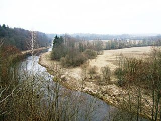 Река Юра у д. Миняйкишкяй. Foto:Andrjusgeo at lt.wikipedia