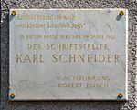 Karl Schneider - Gedenktafel