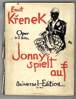 Jonny spielt auf, titulní stránka 1. vydání klavírního výtahu z roku 1926