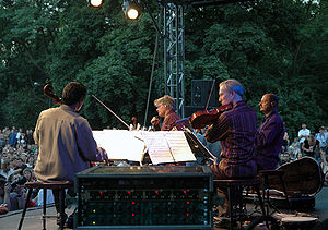 Kronos Quartet performing in Warsaw, Poland in...