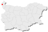 Karte von Bulgarien, Position von Kula hervorgehoben